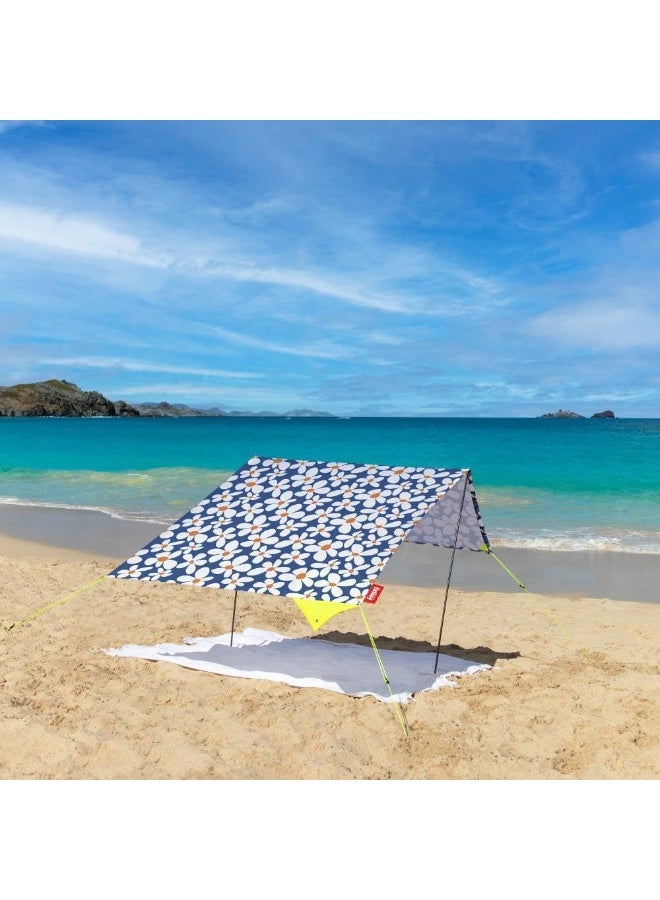Fatboy Miasun Beach Tent |3 m² of shade | Fits 2 adults and 2 kids | cotton fabric with aluminum poles and ground pegs | Lightweight and compact | 330x190x140 cm - Monaco - Image 2